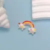 Accesorios de Resina Materiales Hechos a Mano DIY Venta al por Mayor Dibujos Animados Nubes Coloridas Arcoíris Decoración para Funda de Teléfono Móvil Accesorios de Imán para Refrigerador
