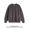 Moletom de Manga Comprida Masculino da Moda de Marca para Primavera e Outono, Top Pesado de Gola Redonda, Estampa de Letras Americanas, Camiseta Versátil Solta para Homens