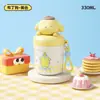 Copo Térmico Sanrio Melody com Alto Apelo Estético para Meninas, Desenho Animado Infantil Fofo Portátil Mini Copo de Beber Direto