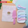 Mesa de Pastel de Cumpleaños Vajilla Cuchillo Tenedor Velas Juego de Vajilla Desechable Cuchillo Tenedor Plato Vela Juego Cuatro en Uno