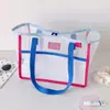 Bolso de mano de malla de gran capacidad estilo coreano original, alto valor estético, bolsa de almacenamiento para camping de verano, bolsa de playa, bolsa de compras para el supermercado