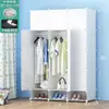Armario modular simple con armario de almacenamiento y zapatero, exportación al por mayor de envío directo, armario de plástico DIY, fácil de montar