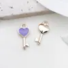 1 Colgante Morado con Goteo de Aceite Estilo Coreano DIY Pulsera de Aleación de Zinc Colgante para Collar Pendiente Colgante para Llavero Accesorios de Joyería