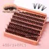 Comércio Exterior Transfronteiriço 600 Cachos DIY Cachos Postiços Naturais e Espessos 30100D Segmentados Curvos Cílios de Cacho Único Autocolação