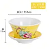 Tigelas de sobremesa em melamina, estilo porcelana azul e branca, com design de floco de neve, perfeitas para servir sobremesas de raspadinha ou como um item de louça moderno para restaurantes de hot pot.