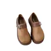 Zapatos de mujer estilo japonés con suela gruesa y punta redonda, novedad otoño 2026, versátiles, retro, para aumentar altura, tipo slip-on, zapatos Birkenstock para personas petite