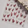 Colección de Pegatinas para Uñas Mariposa: Nuevas Calcomanías Adhesivas para Uñas de Mariposa Blanca Delgadas Flexibles con Relieve de Hada Nuevas de Moda al por Mayor