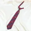 Gravata Estilo Preppy Uniforme Estudantil Estilo Japonês Listrado jk/dk Grátis Camisa Vermelha Cinza Azul Acessórios de Uniforme Masculino e Feminino