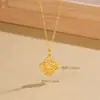 Tichia Toma Real Plata de Ley 999 Collar de Trébol de Cuatro Hojas para Mujer Nicho Lujo Accesible Gama Alta Exquisito Versátil Collar de Cinco Flores