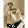 Bolsa de Lona de Nicho de Alta Qualidade de Grande Capacidade Bolsa de Ombro Casual Feminina Bolsa Tote para Estudantes para Aulas e Deslocamento