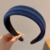 Faixa de Cabelo Larga de Veludo Estilosa para Meninas, Faixa de Cabelo de Estilo Coreano Alta para Cabelos Soltos, Acessório de Cabelo Clássico de Veludo Colorido com Aba Larga