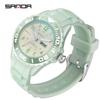 Sanda Más Vendido Reloj de Cuarzo Específico para Exámenes de Estudiantes Resistente al Agua Luminoso Estilo Fresco Macarrón Reloj Unisex para Pareja