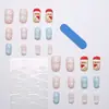 Manicure Estilo Natalino Novo Estilo Manicure de Unha Branca Patch de Manicure Manicure Floco de Neve em Relevo Conjunto Fosco Manicure Elegante
