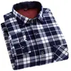 Camisa de Cuadros de Invierno para Hombre Shenben con Terciopelo y Mangas Largas Engrosadas, Versátil y Cálida para Hombres de Mediana Edad y Mayores, Camisa de Invierno para Papá