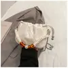 Bolso Pequeño de Moda Primavera/Verano para Mujer 2026 Nuevo Exquisito Versátil Bolso Cruzado con Cadena y Cierre de Cordón Bolso Nube
