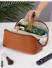Bolsa de Maquillaje Tipo Nube de Cuero PU de Alta Calidad Transfronteriza, Estuche de Maquillaje Portátil de Gran Capacidad, Neceser de Viaje Portátil