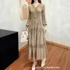 Miyake Miyake Moda Femenina Tallas Grandes Transfronteriza Europea y Americana Elegante Adelgazante Encaje Sencillo Elegante Vestido