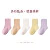 Calcetines para bebé al por mayor 2024 primavera nuevos color sólido calcetines para niño y niña algodón peinado sin costuras calcetines para recién nacido