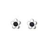 Pendientes de Girasol Dulces y Elegantes, Estilo Coreano, Modernos y Únicos, Pendientes de Flor de Diamante Negro Que No Necesitan Quitarse al Dormir