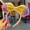 Venta al por mayor transfronteriza desde fabricantes: Lindas Diademas con Lazo de Lentejuelas de Mickey para Parques de Diversiones, Diademas Altas, Accesorios para el Cabello y Tocados