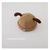 Gorro de bebé personalizado estilo caricatura china con orejas de cachorro, gorro tipo beanie de pana para otoño e invierno para niños