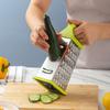 Rallador de verduras multiusos de acero inoxidable vertical de cuatro lados de 8 pulgadas para frutas, queso, jengibre, verduras