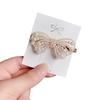 Coreano Elegante Perla Hueco Mariposa Horquilla Clip Lateral Femenino Elegante Clip Pico de Pato Tocado Simple Horquilla Lateral