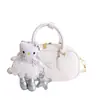 Bolsa de Mão Elegante e Simples para Mulheres, Nova Tendência Inverno 2025 Texturizada Versátil Bolsa Bowling de Ombro Transversal