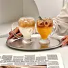 Caneca de Cerveja Criativa para Uso Doméstico, Xícara de Café Espessa com Alça, Copo de Vidro para Cerveja Artesanal e Vinho de Trigo, Copo de Vidro para Suco e Bebidas Geladas