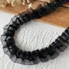 Borda de Renda Francesa Branca Roupinha de Boneca em Camadas Acessórios de Renda Decoração de Gola para Roupas Material DIY Feito à Mão