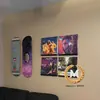 Estante de Discos de Vinilo Negro de Pared Transfronterizo Acrílico Soporte para CDs Estante de Almacenamiento en Pared para Discos de Vinilo 12 pulgadas