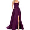 2026 Nuevo Estilo Transfronterizo Europeo y Americano de Amazon Vestido de Dama de Honor Vestido Largo con Cola Pequeña, Tirantes Finos, Color Sólido Vestido de Noche para Banquete