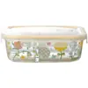 Pote de Vidro para Almoço Borossilicato Alto Aquecimento no Micro-ondas Refrigerador Especial Selado Salada de Frutas Pote de Almoço