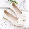 Mocasines de mujer estilo francés, modelo nuevo otoño 2026, suela blanda, punta redonda, con moño, zapatos de vestir planos cómodos y versátiles