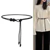 Cinturón Transfronterizo de Amazon para Mujer, Nueva Cuerda de Cintura Estilo Chino, Decoración Retro, Cadena de Cintura para Vestido a Juego, Cuerda de Cuero, Cinturón Pequeño de Cuero para Mujer