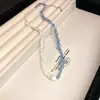 Estilo Étnico Irregular Contas de Cristal Contas Colar Acessórios Feminino Luz de Luxo Alta Qualidade Corrente da Clavícula Estilo de Férias Colar