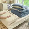 Xiangling Campus Conjunto de Tres Piezas de Algodón Puro Color Sólido Dos Tonos para Estudiantes Juego de Seis Piezas para Litera de Dormitorio Solución Integral