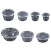 Caja de Vasos Desechables para Salsa Plástico de Grado Alimenticio Empaque para Té de Frutas Caja de Condimentos Vaso Desechable para Salsa Caja para Dips