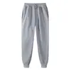 Nuevos Pantalones Largos Casuales Cálidos Versátiles para Hombre y Mujer, Pantalones Deportivos de Forro Polar Color Sólido, Tallas Grandes para Correr y Fitness