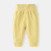 Calças Infantis de Primavera e Outono Puro Algodão Bottoming Underwear Baby Boys and Girls High Cintura Calça de Proteção da Barriga Baby Toddler Jacquard Vintage