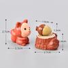 Musgo micro paisaje resina artesanía animal juego de tres piezas adorable cerdo conejo unicornio valla pingüino accesorios bola de cristal