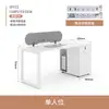 Juego de Escritorio y Silla para Estación de Trabajo de Empleado, Muebles de Oficina Modernos Minimalistas, Escritorio de Oficina con Divisiones para Cuatro Personas con Enchufe