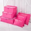 Conjunto Grande de Seis Peças de Sacos de Armazenamento para Viagem, Categorizado para Viagens de Negócios, Sacos de Armazenamento de Roupas, Armazenamento Dobrável, Armazenamento Portátil