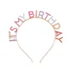 Diadema de Cumpleaños para Celebridad de Internet con Letras "Es Mi Cumpleaños" Colorida con Goteo de Aceite Diadema Arcoíris Diadema para Fiesta de Cumpleaños