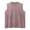 Chaleco de Verano Delgado Retro Moderno Estilo Americano Lavado para Hombre Camiseta Holgada para Hombre Camiseta sin Mangas para Hombre Color Sólido