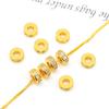 Cuentas con borde de diamante de oro real de 18 quilates bañadas en cobre, espaciador de color oro de 14 quilates, cuentas sueltas, accesorios de joyería para bricolaje