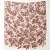 Bufanda de Estilo Étnico Retro Bohemio para Mujer Hilo Bali Algodón Lino Borla Hecha a Mano Polvo Claro Flor de Vid Bufanda Mujer