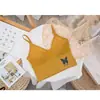 Popular Camisola Longa Borboleta Kaka com Costas em U Profundo, Roupa Íntima Sem Costura, Sutiã Decote V Profundo Sem Alças e Sem Aro