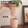 Maceta de Plástico Grueso Autoabsorbente Estilo Nórdico Extra Grande para el Hogar Simple de Resina con Plato Balcón Sala de Estar Control de Raíces