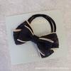 Diadema con lazo negro elegante y simple de estilo coreano original, banda de goma elástica de múltiples hilos, difícil de romper, para el cabello.